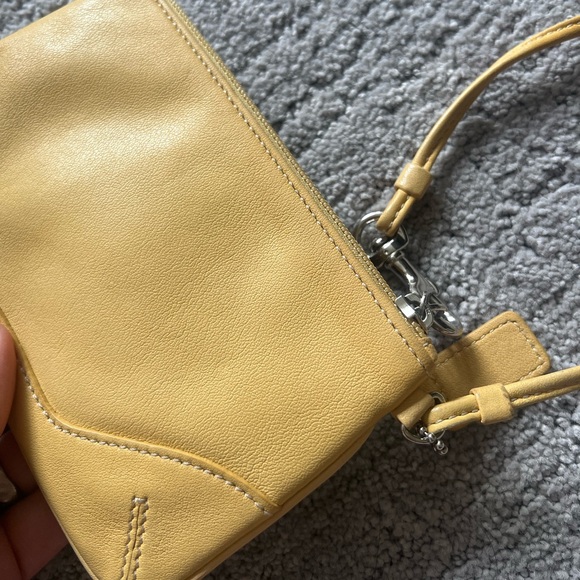 Coach Yellow Leather Wristlet with Minimalist Design - Picture 9 of 10